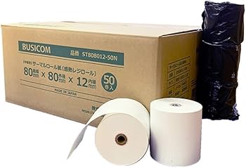 Amazon.co.jp: ビジコム純正 国産 感熱レジロール紙 80mm幅×外径